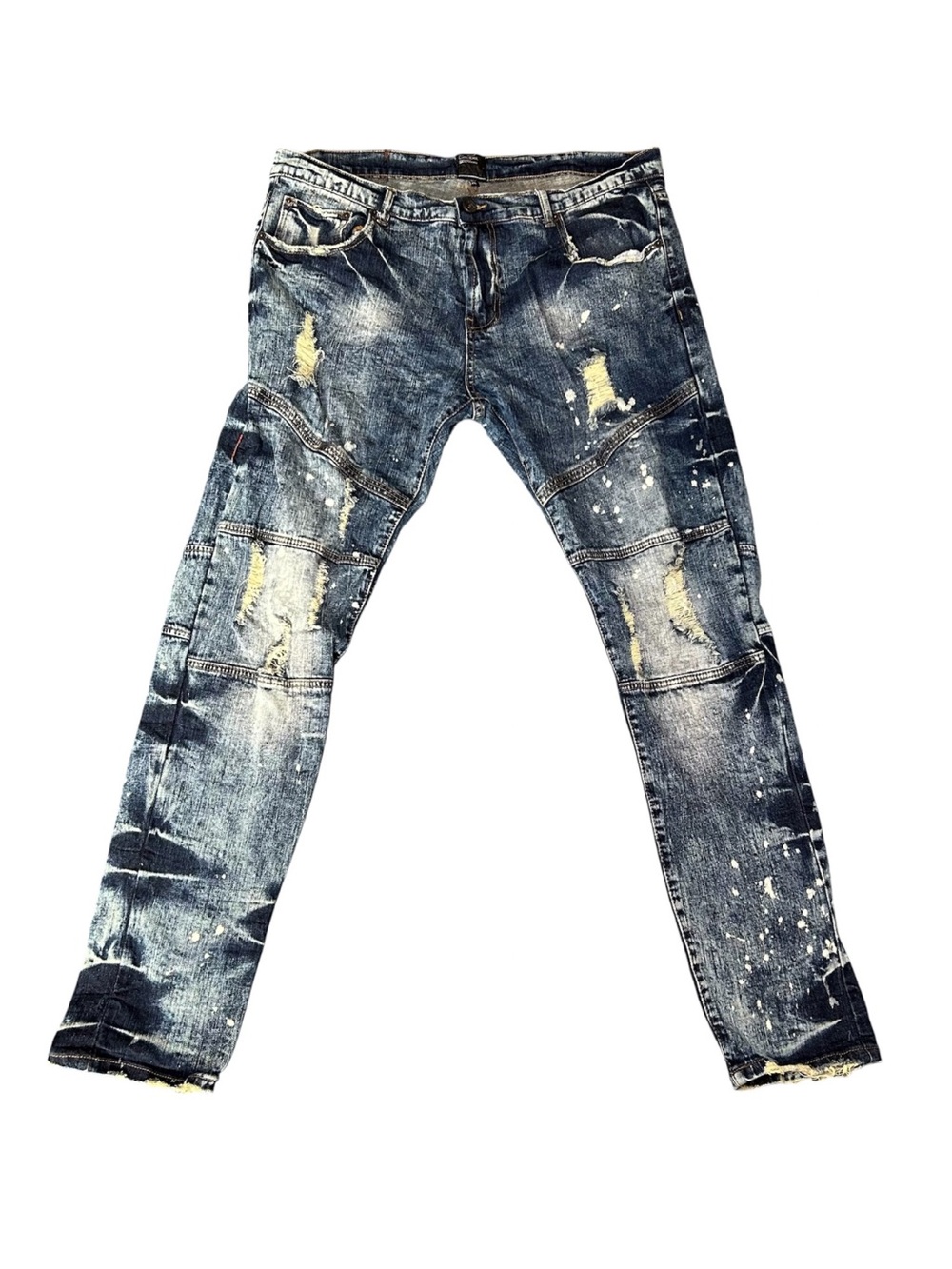 Decibel Men’s Jeans Altered Size 39x32 Distressed Ripped Blue #316